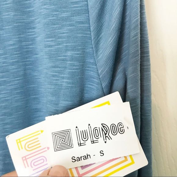 LulaRoe Sarah Cardigan Heather Blue NWT - Picture 6 of 7